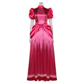 Prinzessin Peach Kleid The Super Mario Bros. Movie Cosplay Halloween Karneval Outfits